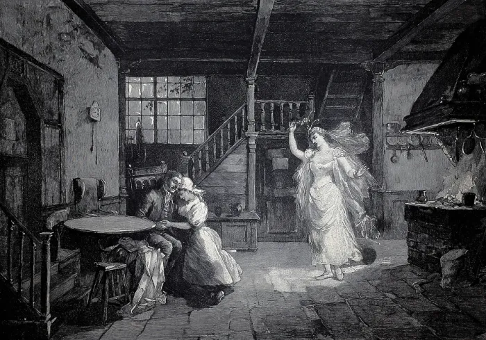 Framed Print : Scene from Das Heimchen am Herd, 1896 Print Framed Print : Scene from Das Heimchen am Herd, 1896 Print