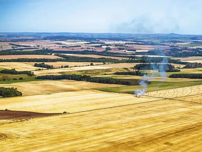 Framed Print : Scottish Fields Print from a Drone, Jedburgh, Scotland, UK Framed Print : Scottish Fields Print from a Drone, Jedburgh, Scotland, UK