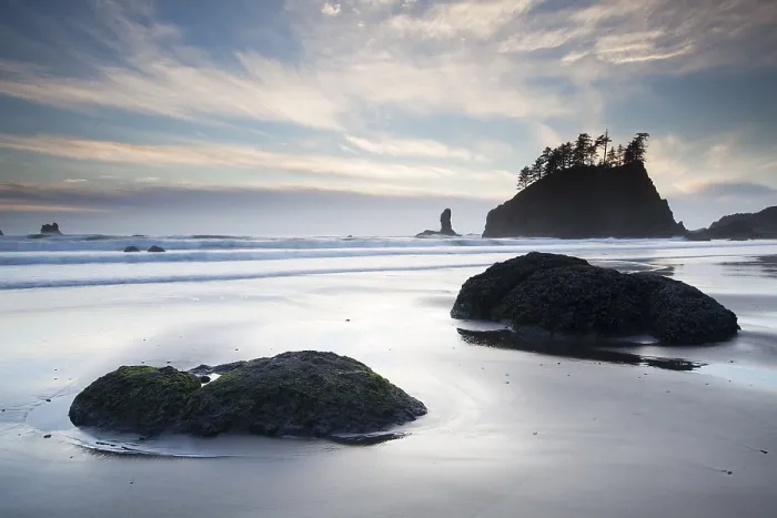 Framed Print : Sea Stack Print, Second Beach, Olympic National Park