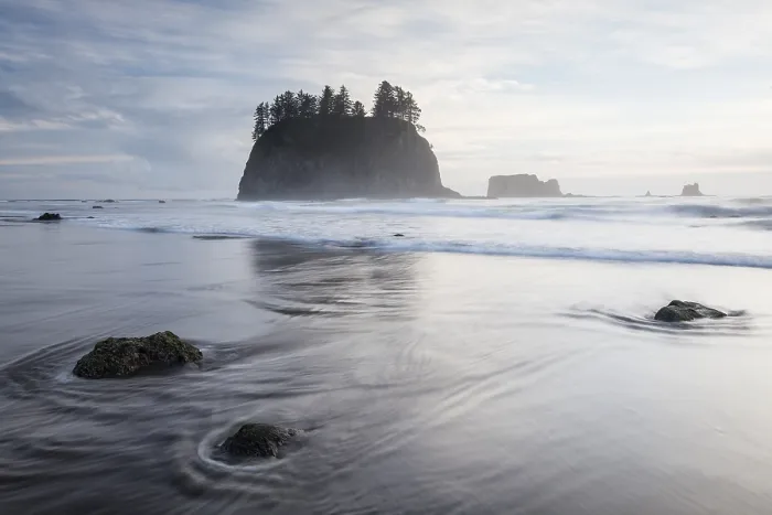 Framed Print : Sea Stack Print, Second Beach, Olympic National Park