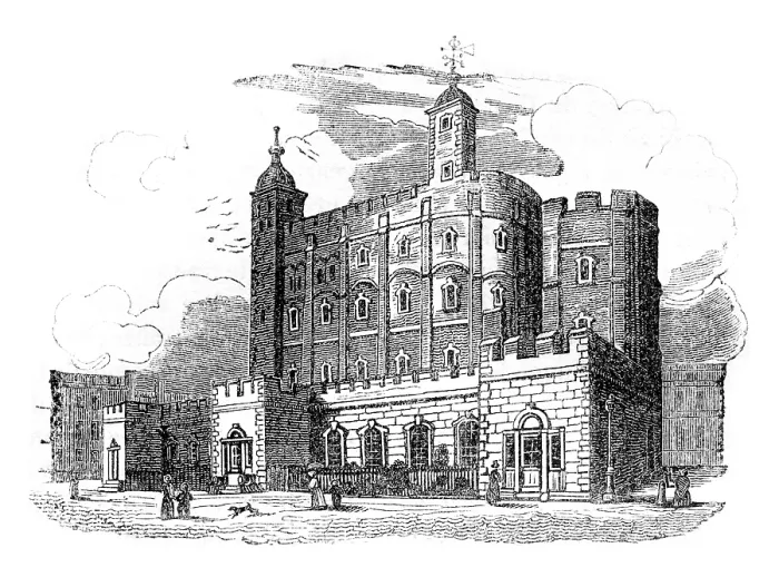 Framed Print : Second View of the Tower of London Print, 1837 Engraving Framed Print : Second View of the Tower of London Print, 1837 Engraving