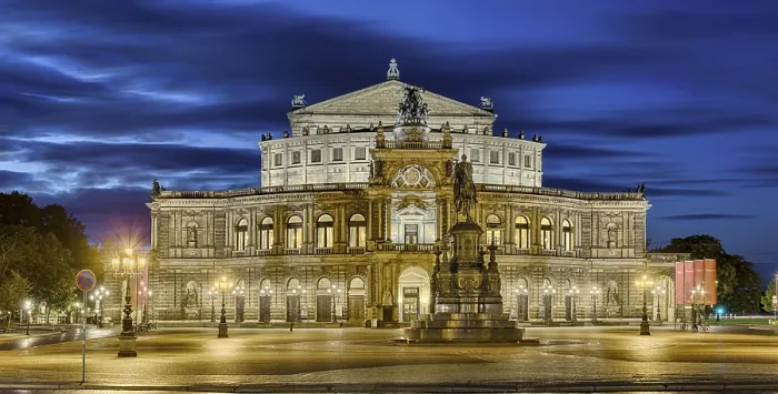 Framed Print : Semperoper at Night, Dresden Print Framed Print : Semperoper at Night, Dresden Print