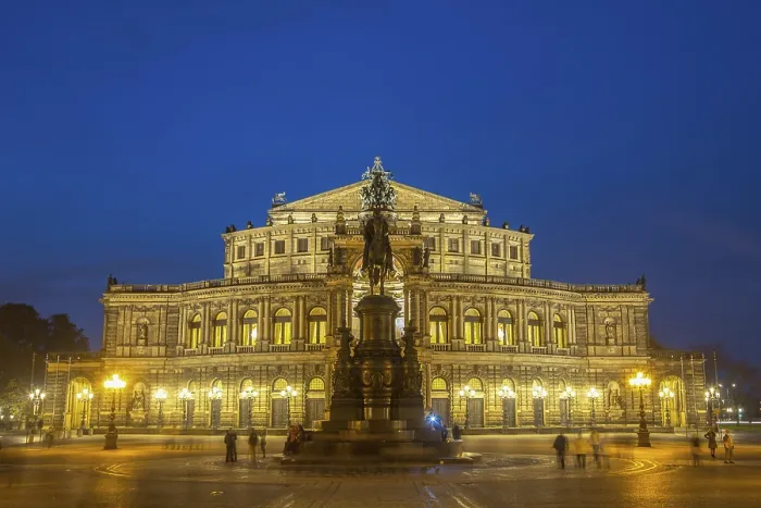 Framed Print : Semperoper Opera House Print at Night, Dresden Germany Framed Print : Semperoper Opera House Print at Night, Dresden Germany