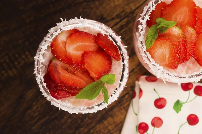 Framed Print : Strawberry over Tapioca and Jelly Print Framed Print : Strawberry over Tapioca and Jelly Print
