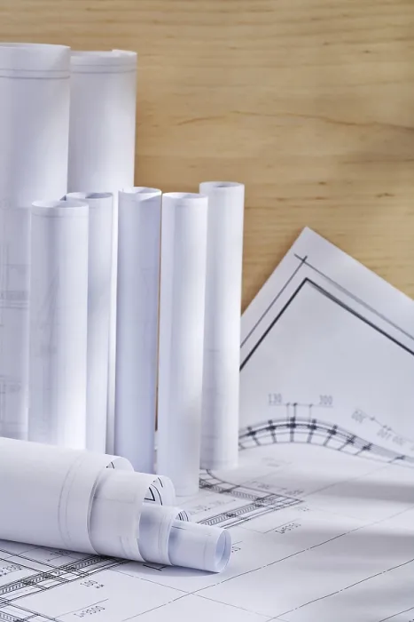 Framed Print : Blueprints Print of Set
