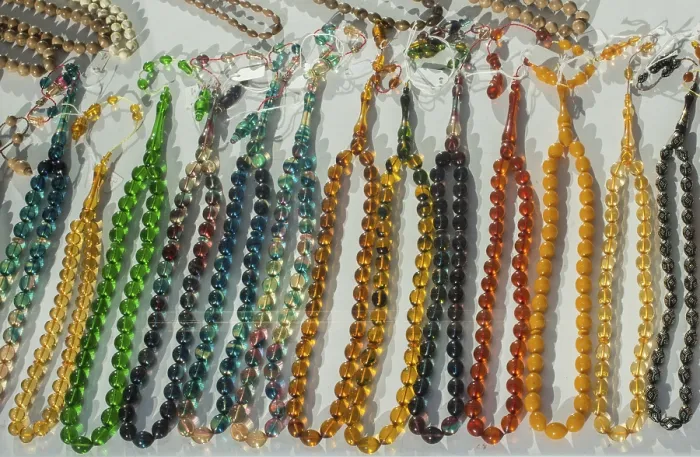 Framed Print : Set of Praying Beads in Various Colors Print Framed Print : Set of Praying Beads in Various Colors Print