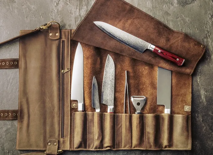 Framed Print : Set of Professional Cook Tools Print - View from Above Framed Print : Set of Professional Cook Tools Print - View from Above