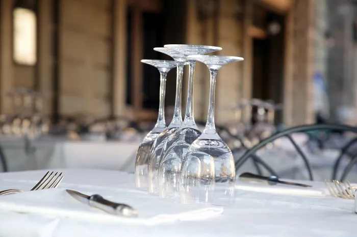 Framed Print : Set Table with Wine Glasses Print Framed Print : Set Table with Wine Glasses Print