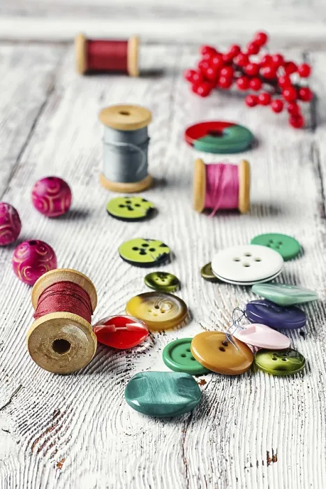 Framed Print : Vintage Thread, Buttons, Beads on Table Light Print Framed Print : Vintage Thread, Buttons, Beads on Table Light Print