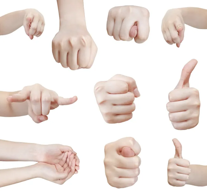 Framed Print : Front View Hand Gesture Print Framed Print : Front View Hand Gesture Print