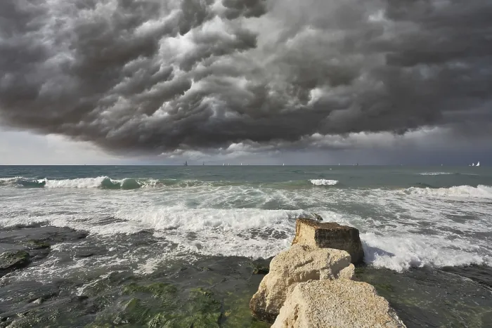 Framed Print : Severe Storm Cloud Over Surf Print Framed Print : Severe Storm Cloud Over Surf Print