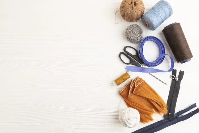 Framed Print : Sewing Accessories Print: Scissors, Thread and More Framed Print : Sewing Accessories Print: Scissors, Thread and More