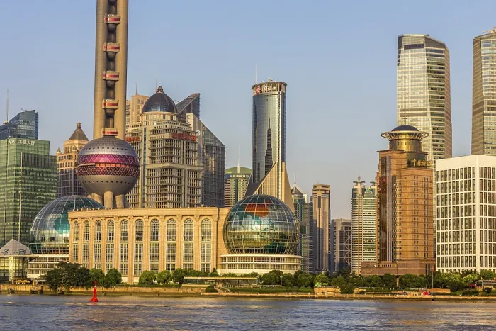 Framed Print : Shanghai Cityscape Print