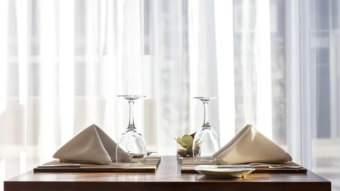 Framed Print : A Simple Table Setting for Two Print, Madagascar Framed Print : A Simple Table Setting for Two Print, Madagascar