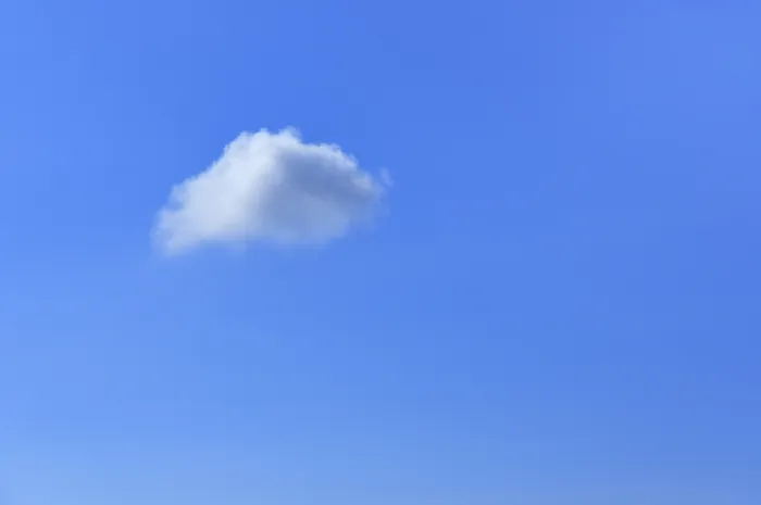 Framed Print : Single Cloud in Blue Sky Print, Lower Saxony, Germany Framed Print : Single Cloud in Blue Sky Print, Lower Saxony, Germany