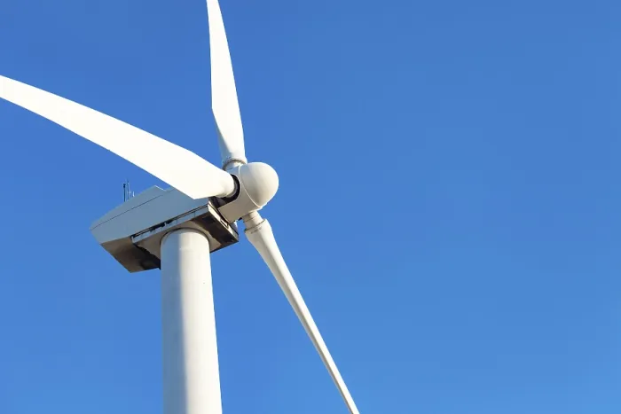 Framed Print : Single Wind Turbine Print Over Dramatic Blue Sky Framed Print : Single Wind Turbine Print Over Dramatic Blue Sky
