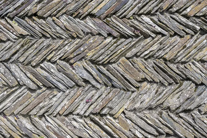 Framed Print : Slate Slab Herringbone Wall Print, Cornwall, England Framed Print : Slate Slab Herringbone Wall Print, Cornwall, England