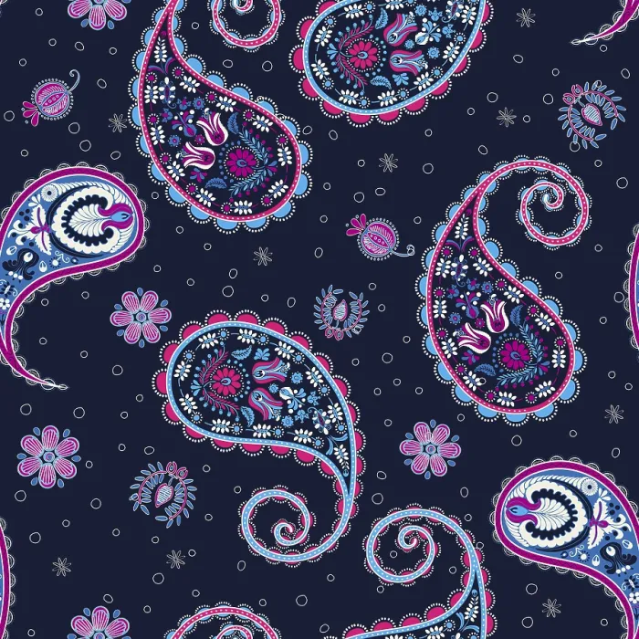 Framed Print : Small Floral Paisley Vector Print Design Framed Print : Small Floral Paisley Vector Print Design