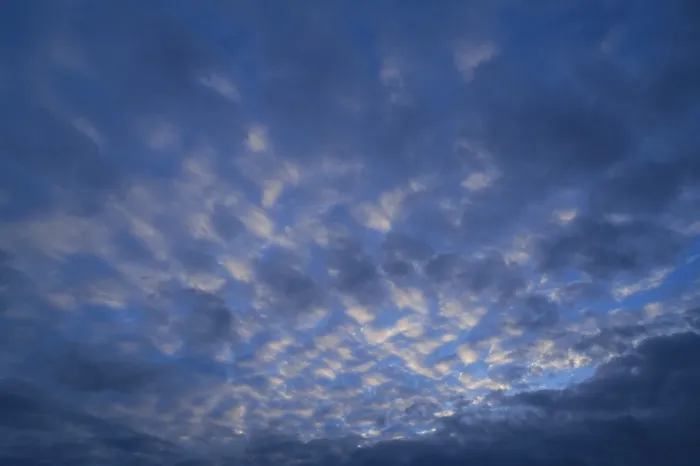 Framed Print : Small Fluffy Clouds Print, Cirrocumulus Sky