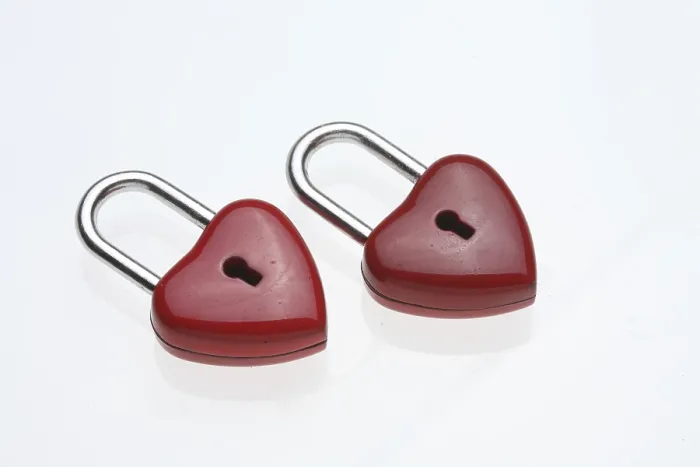 Framed Print : Two Small Red Padlocks Print Framed Print : Two Small Red Padlocks Print