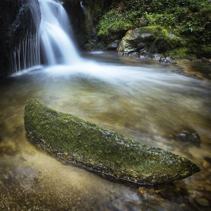 Framed Print : Small Waterfall Print: Nature Scene