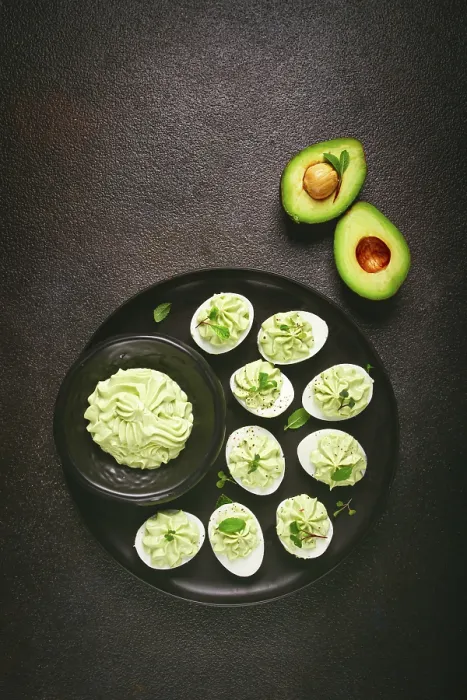 Framed Print : Avocado Stuffed Eggs Print