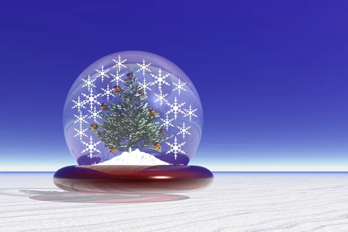 Framed Print : Snow Globe Winter Landscape 3D Computer Graphics Print Framed Print : Snow Globe Winter Landscape 3D Computer Graphics Print