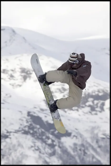 Framed Print : Snowboarder Print - Action on the Slopes