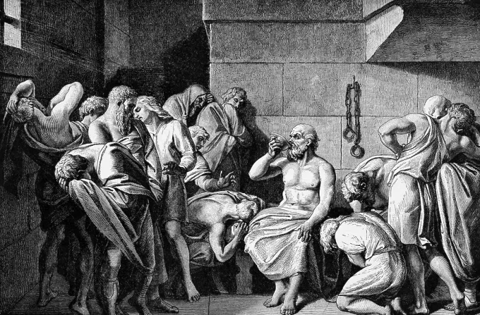Framed Print : Socrates Drinking Conium Print, 1882 Framed Print : Socrates Drinking Conium Print, 1882
