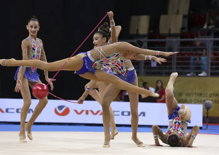 Framed Print : Rhythmic Gymnastics Print - Sofia, Bulgaria 2018