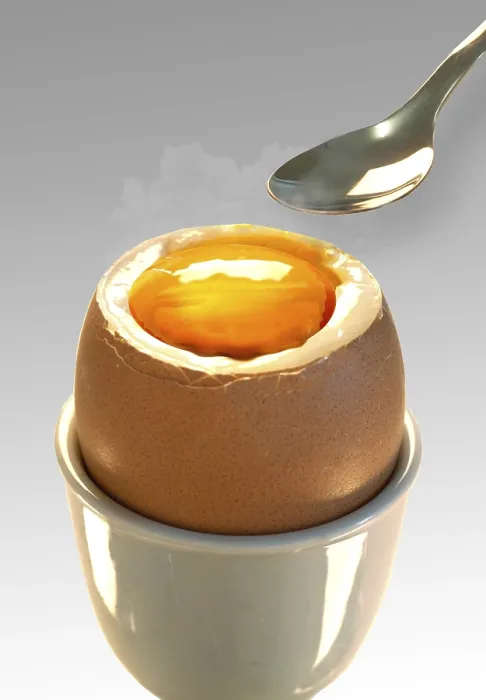 Framed Print : Soft-boiled Egg with Spoon Print Framed Print : Soft-boiled Egg with Spoon Print