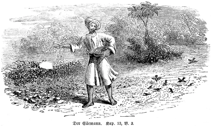 Framed Print : Print of The Sower, Matthew 13:3