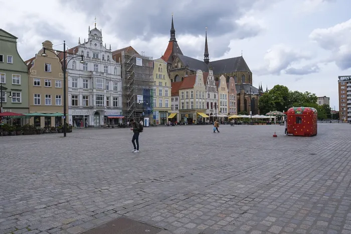 Framed Print : Rostock Historic Square Print Framed Print : Rostock Historic Square Print