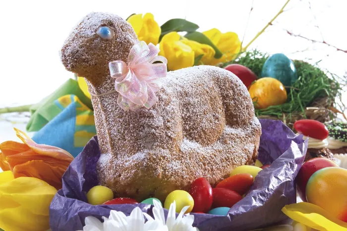 Framed Print : Easter Lamb Sponge Cake Print Framed Print : Easter Lamb Sponge Cake Print
