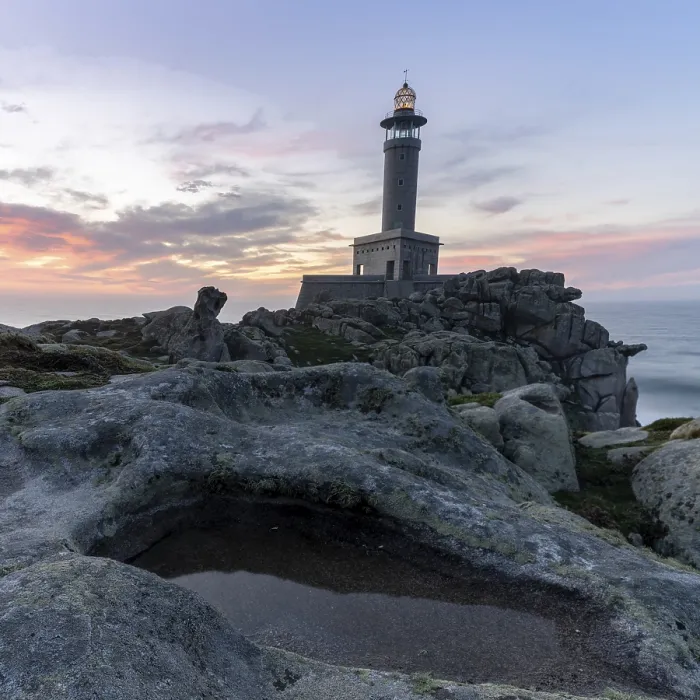 Framed Print : Punta Nariga Lighthouse Print at Sunset