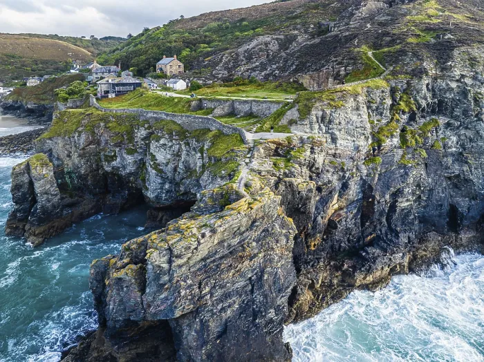 Framed Print : St Agnes Beach and Cliffs Drone Print, Cornwall, England Framed Print : St Agnes Beach and Cliffs Drone Print, Cornwall, England