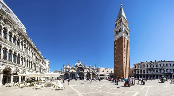 Framed Print : St. Mark's Square with Bell Tower Print, Venice, Italy Framed Print : St. Mark's Square with Bell Tower Print, Venice, Italy