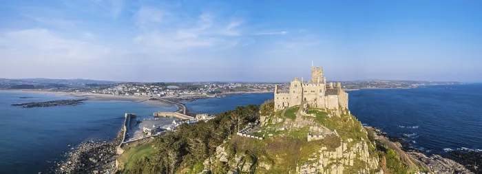 Framed Print : St Michaels Mount Drone Print, Marazion, Cornwall Framed Print : St Michaels Mount Drone Print, Marazion, Cornwall