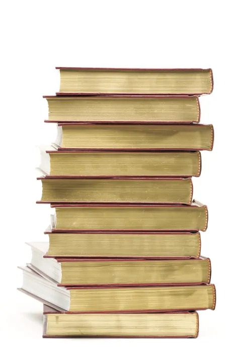 Framed Print : Stack of Books Print Isolated on White Framed Print : Stack of Books Print Isolated on White