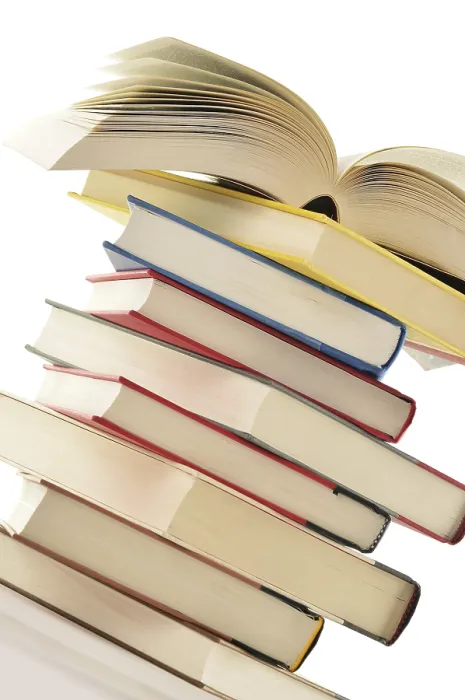 Framed Print : Stack of Books Print Isolated on White Background Framed Print : Stack of Books Print Isolated on White Background