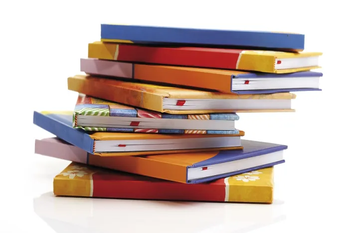 Framed Print : Colourful Book Print Stack Framed Print : Colourful Book Print Stack
