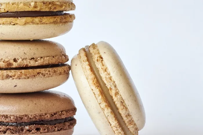 Framed Print : Brown French Macaron Print Framed Print : Brown French Macaron Print