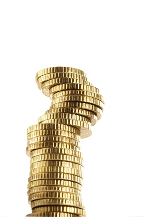 Framed Print : A Stack of Coins Print Framed Print : A Stack of Coins Print