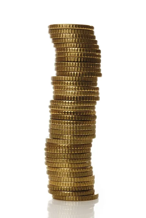 Framed Print : Stack of Euro Coins Print Framed Print : Stack of Euro Coins Print