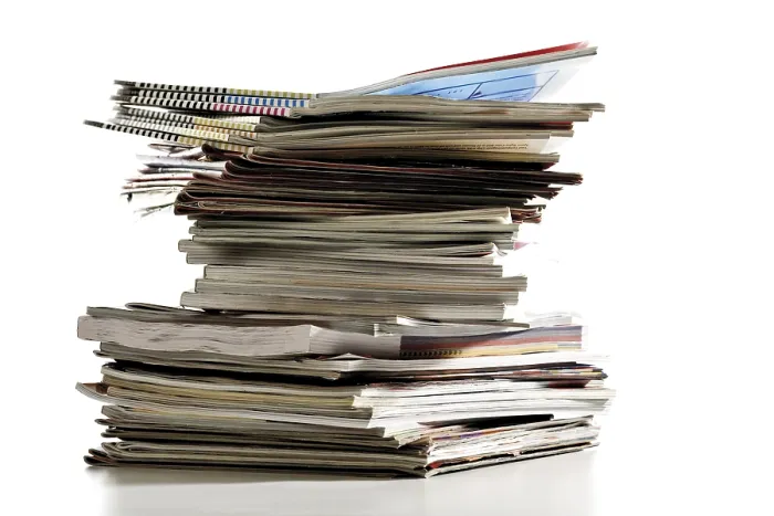 Framed Print : Stack of Magazines Print
