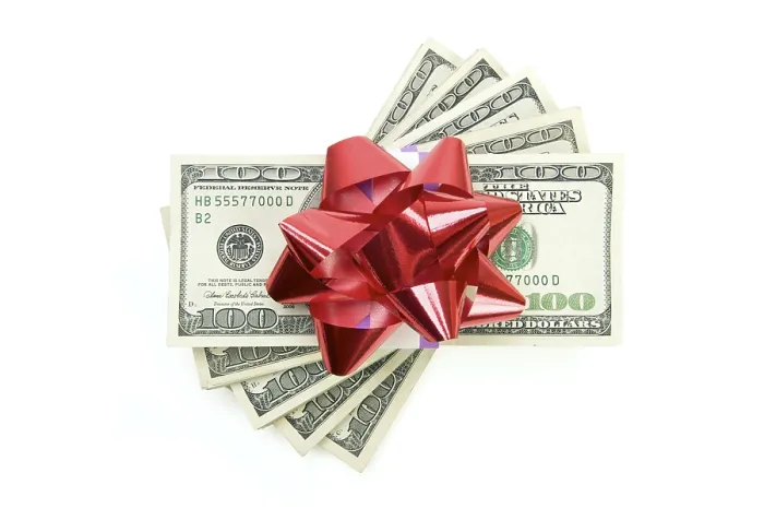 Framed Print : Stack of Money with Bow Print Framed Print : Stack of Money with Bow Print