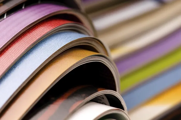 Framed Print : Stack of Open Magazines Print Framed Print : Stack of Open Magazines Print