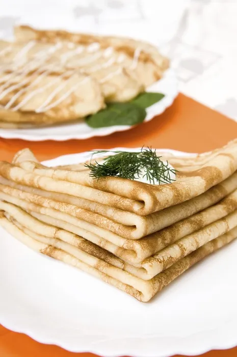 Framed Print : Russian Pancakes Print on White Plate Framed Print : Russian Pancakes Print on White Plate