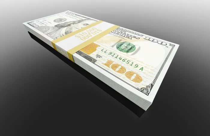 Framed Print : Stack of $10,000 in 100 Dollar Bills Print Framed Print : Stack of $10,000 in 100 Dollar Bills Print