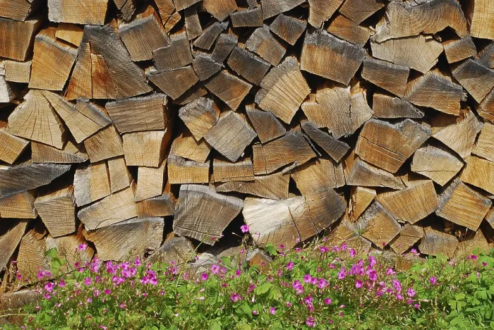 Framed Print : Stack of Wood Print